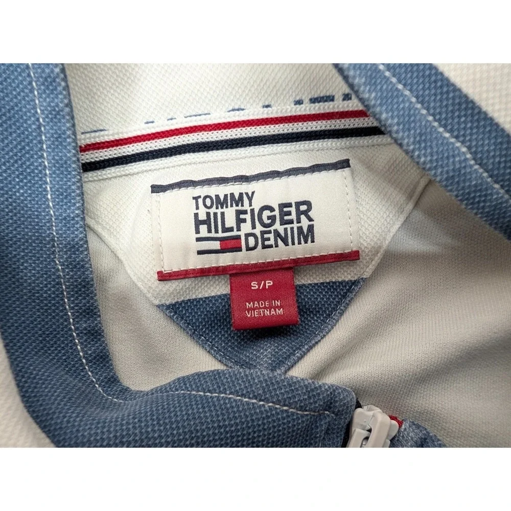 Tommy Hilfiger Denim  Sweatshirt Mens Size S/P Pullover Long Sleeve Logo Striped